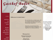 Tablet Screenshot of gasthof-bader.at